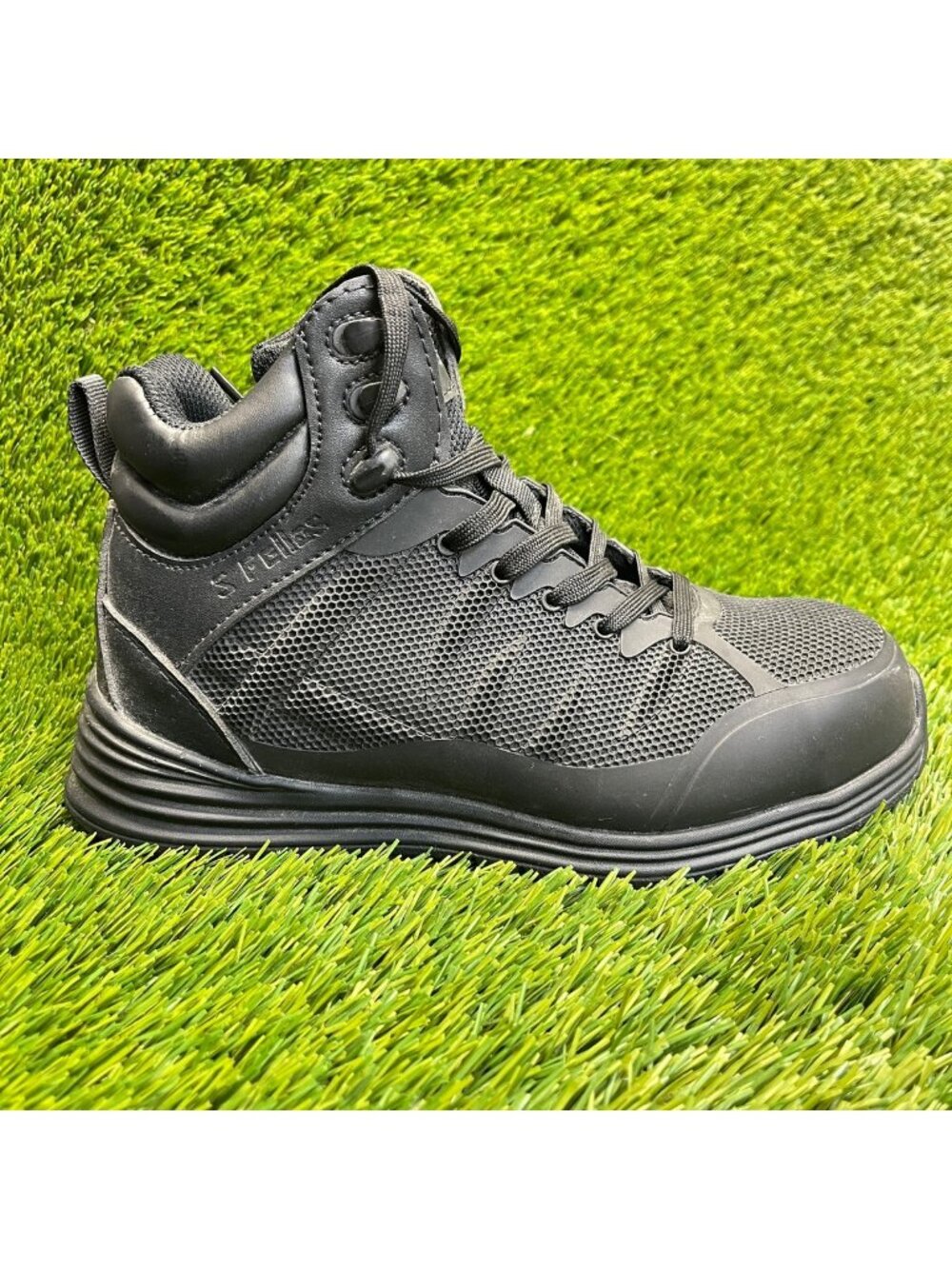 S Fellas by Genuine Grip Fangs 6" Womens Size 8 Black Composite Toe Work Boots